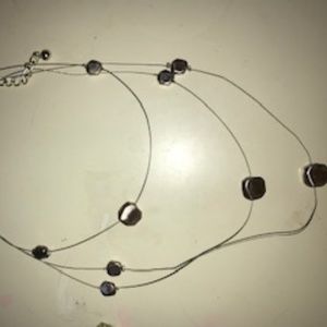 Vintage layer necklace with round stones